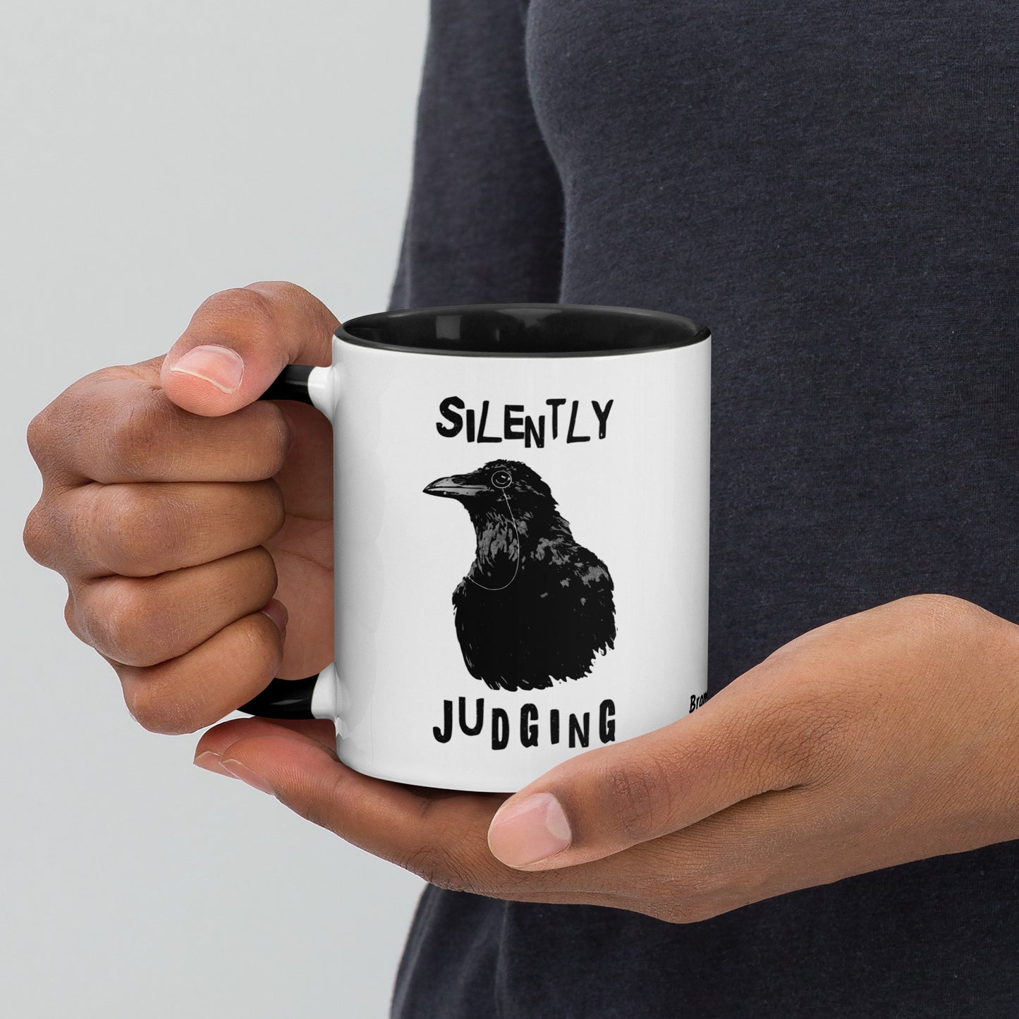 Silently Judging Crow Bold Style Mug